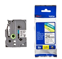 Brother TZe-251, Khổ 24mm, Dài 8m, Black On White, Chống Thấm Nước