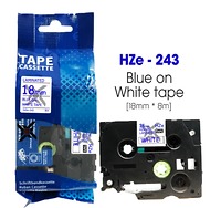 Nhãn In HZe-233 (TZe-233, TZ2-233), 12mm X 8m, Blue On White