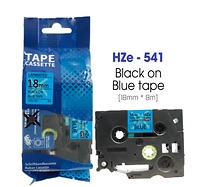 Nhãn In HZe-541 (TZe-541, TZ2-541), 18mm X 8m, Black On Blue