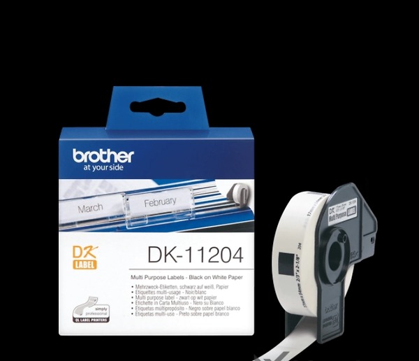 DK-11204, 17mm X 54mm X 400 Labels, Nhãn Bế, Giấy Decal